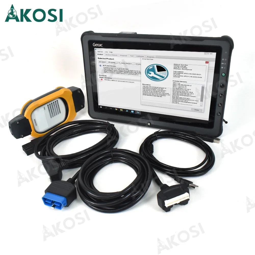 

Getac F110 tablet +For volvoVcads 88890180 Interface With PTT 2.8 88890020 Pro For Vo-lvo Truck Diagnostic Scanner Tool