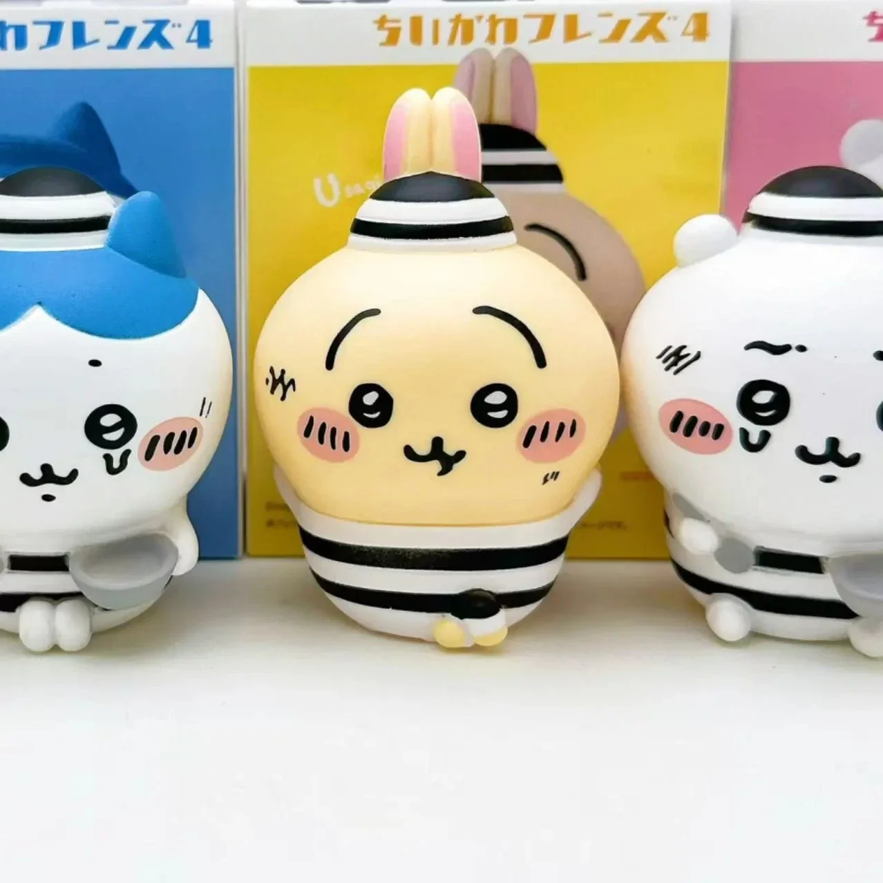 CKW JIYI Friends Series 4 Blind Box Figures | Cute Usagi Hachiware Shumai Yiji Plush Style Mini Toy Display Collectibles - view 4
