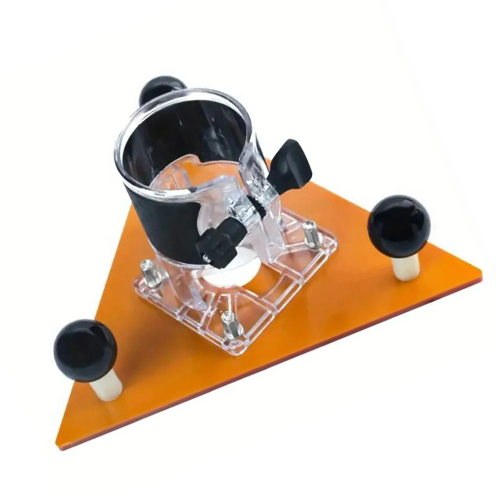Router Triangular Base ABS Engineering Plastic 65mm Trimming Machine Balance Plate for Slotting Chamfering