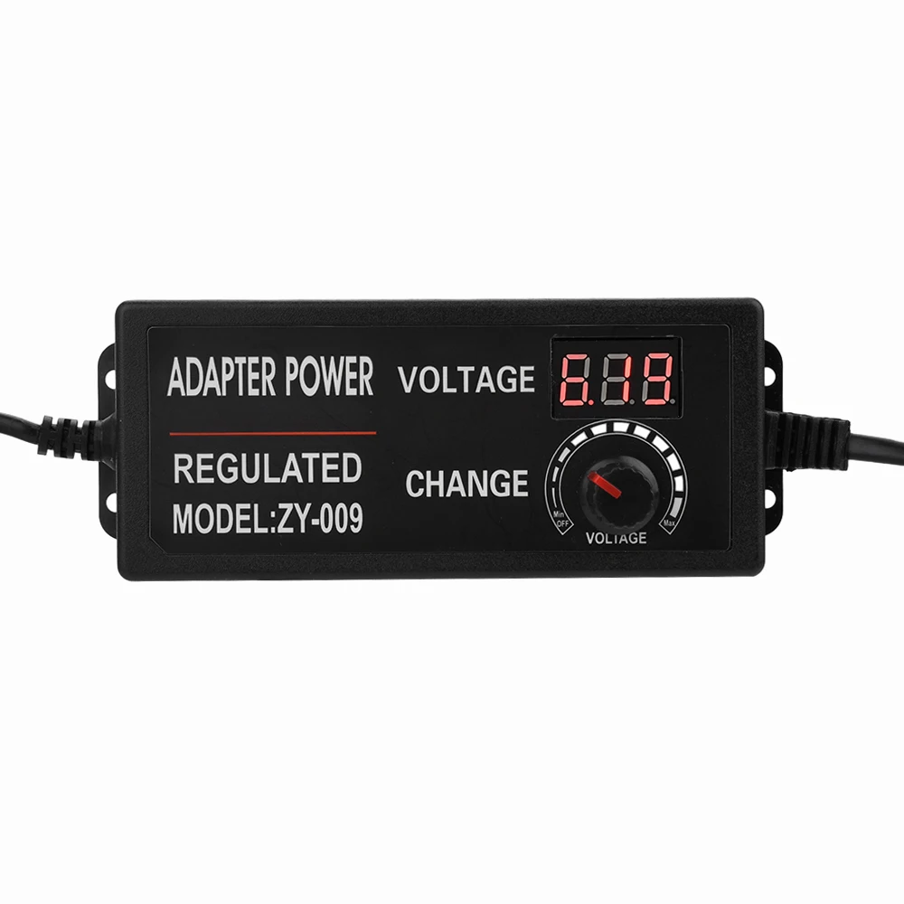 AC100V-240V to DC3V-12V/24V Adjustable Voltage Adapter Digital Display Power Supply Universal Adapter Overcharge Protection