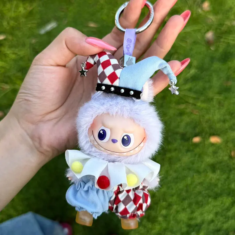 For Mini labubu 4.0 Doll'S Clothes Outfit Accessories for 10.5cm Labubu and 10cm Cotton Doll Color Ball Clown Suit Clothing