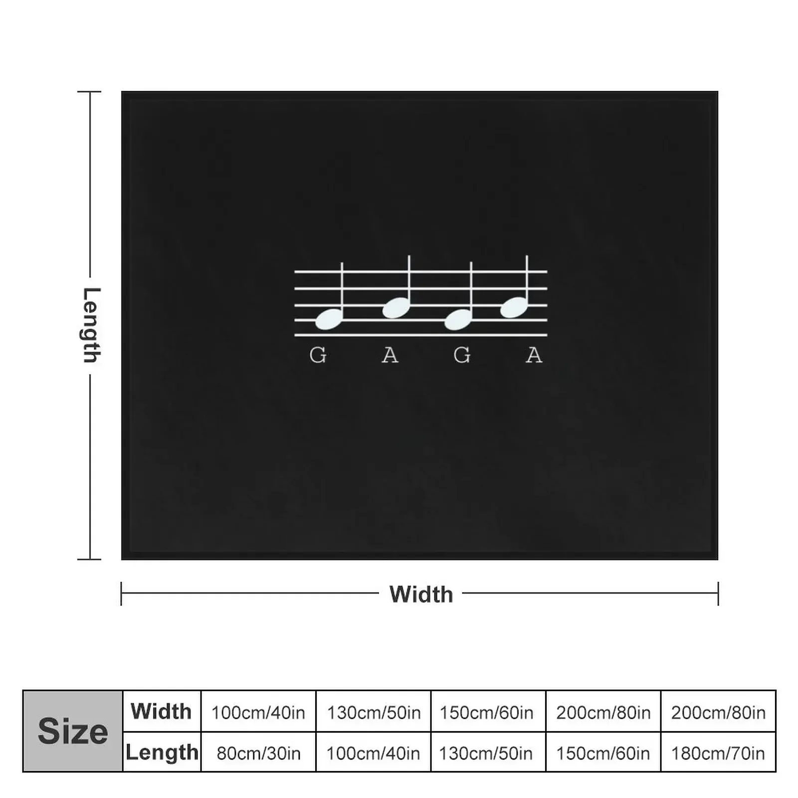 GAGA music notes Throw Blanket funny gift Plaid on the sofa Summer Beddings Winter beds Blankets