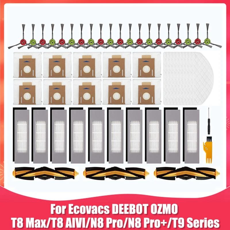 

Accessory Kit For Ecovacs DEEBOT OZMO T8 AIVI/T8 Max/N8 Pro/N8 Pro+ Robot Vacuum Cleaner Replacement Parts