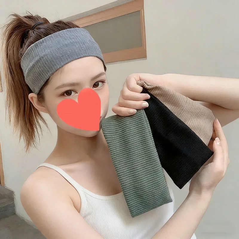 

Headbands for Women Girls Solid Color Hair Bands Makeup Striped Solid Color Headwear Wash Face Hairband Hair Accessories