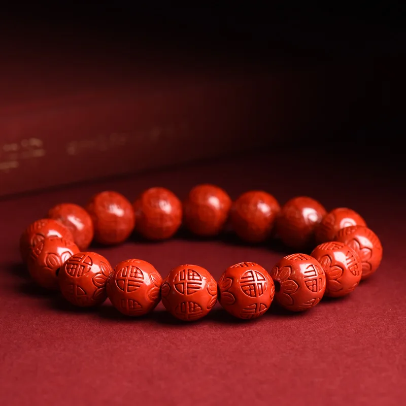 High-Content Natural Ore Emperor Sandstone Baifu Beads Bracelet Birth Year Ethnic Style Men and Women Portable Brac