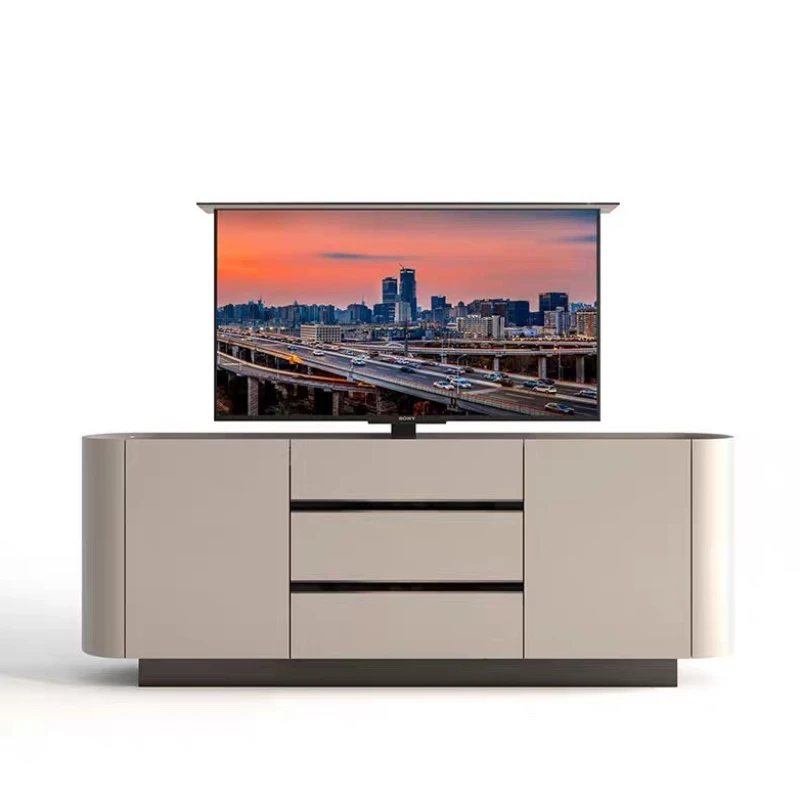 

Modern Light Luxury Intelligent Remote Control Electric Lifting TV Stand Integrated Living Room TV Bench for Bedroom