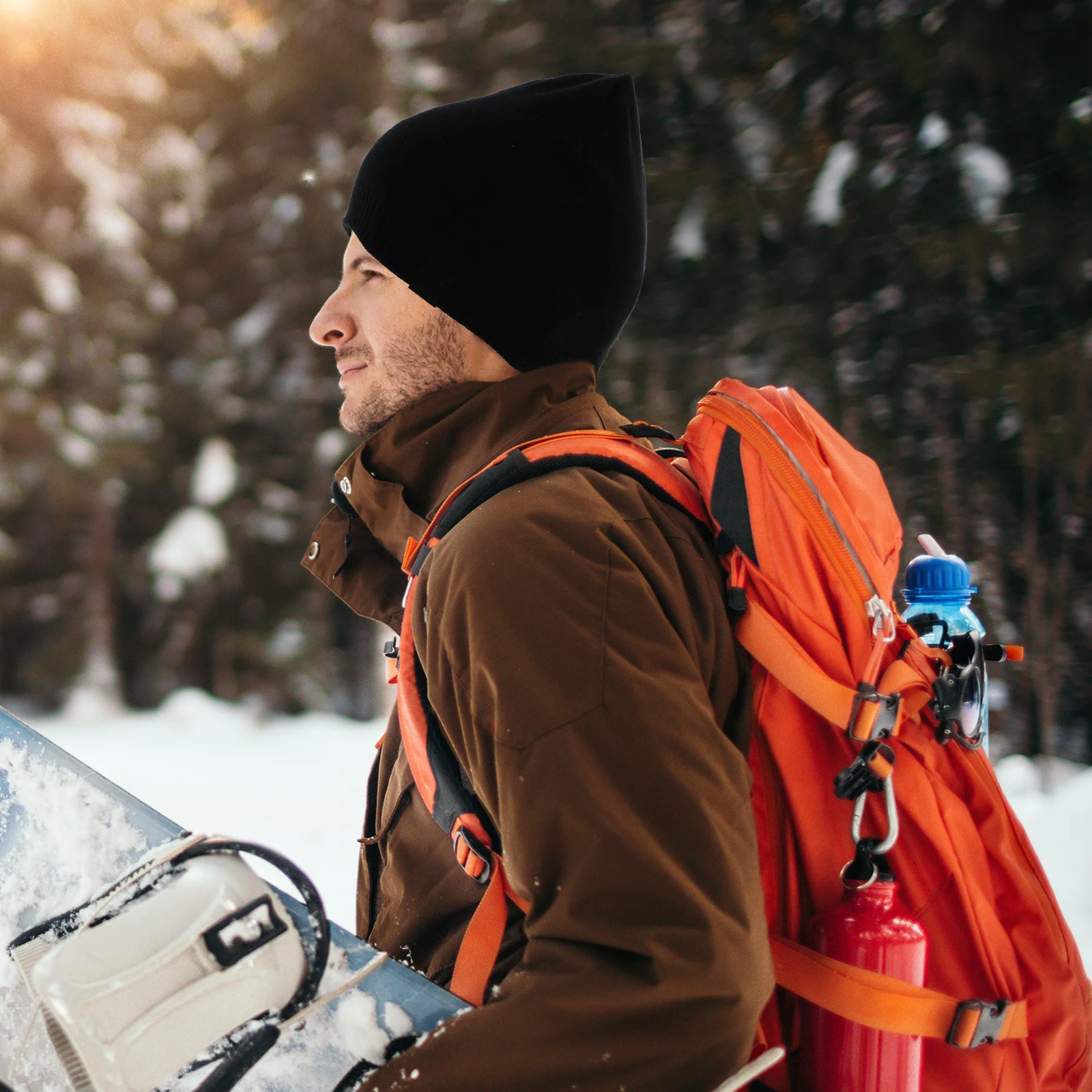 

Stylish Winter Hat for Men Women Warm Keeping Cotton Lightweight Windproof Comfortable Knit Cap Outdoor Riding Skiing Warmth