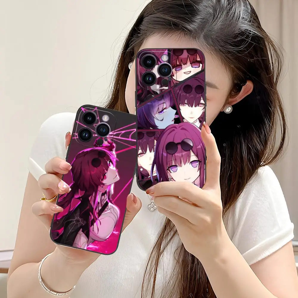 

Чехол для телефона Honkai Star Rail Kafka для iPhone 17, 16, 15, 14, 13, 12, 11 X XR XS 8 7 Air Pro Max Plus Mini, красочный чехол, довольно роскошный