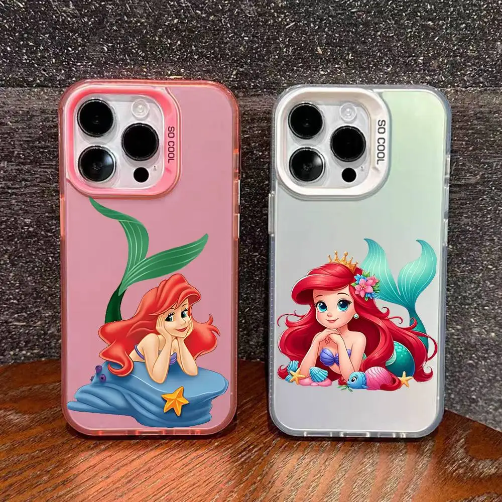 Funda de Teléfono con Diseño de la Sirenita Kawaii para iPhone 17 16 15 11 12 13 14 Pro Max 16 Plus 12 Mini 7 8 XR XS 15Pro MAX