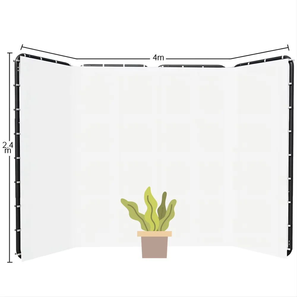 

Green Background Frame2.4x4m Screen Wall Foldable For Tiktok Live Photo Studio Kit Chromakey Green Screen Frame