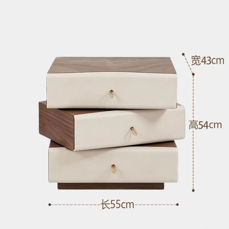 European Industrial Nightstand Functional Simple Bedside Table Large Capacity Nordic Table Chevet Bedroom Vanity Furniture