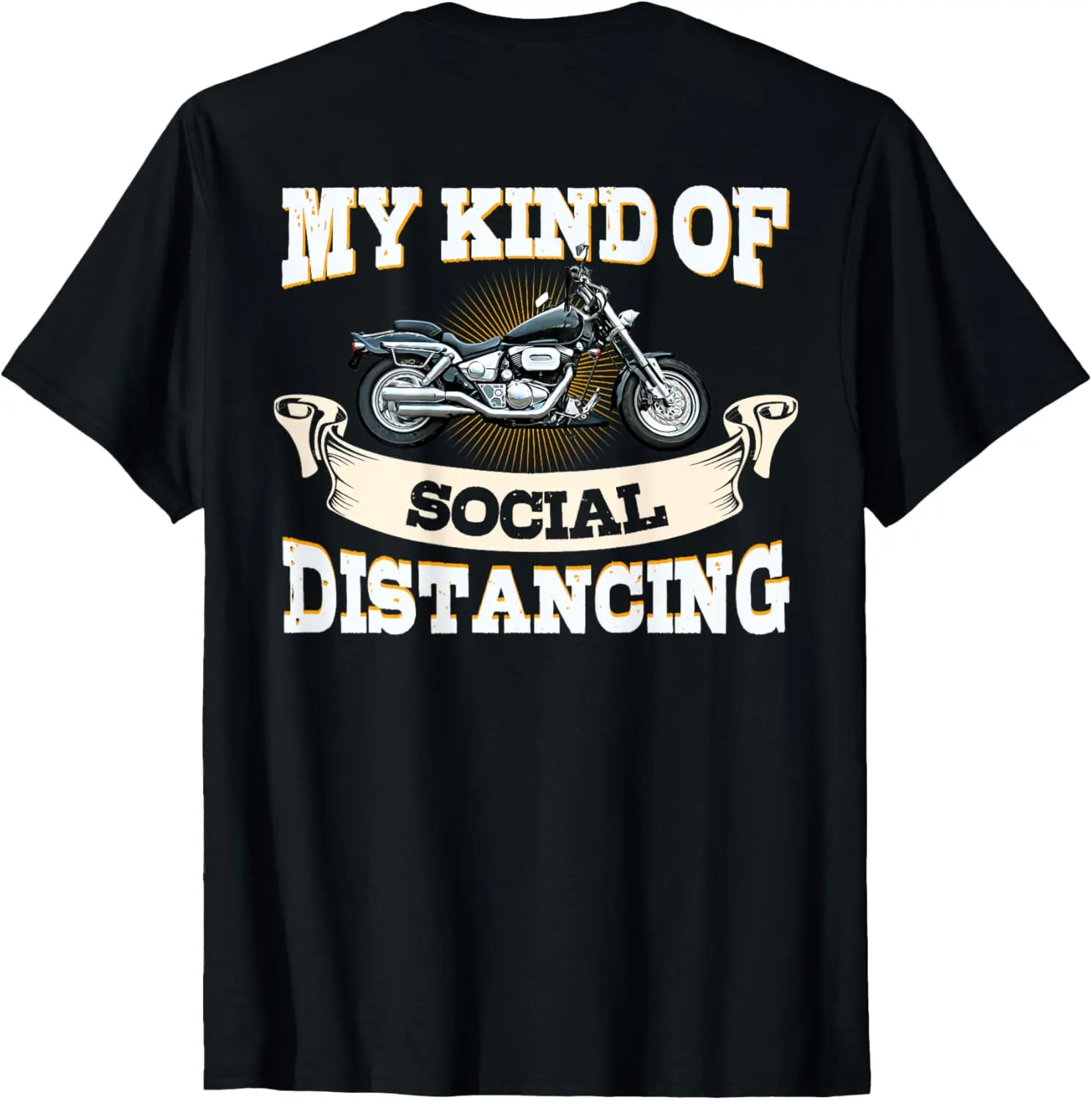 

Motorcycle Gifts Image On Back Of Shirt T-Shirt