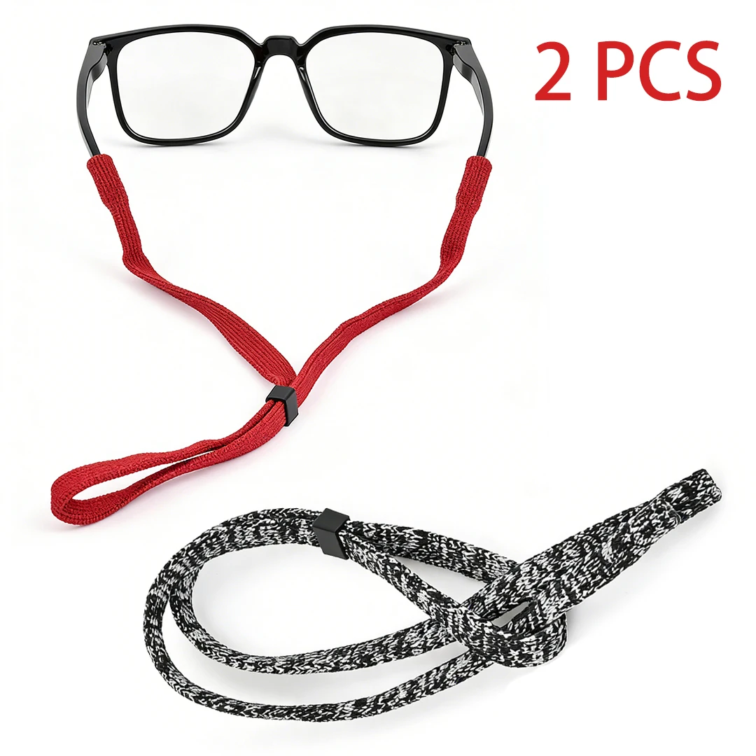 VOPHA Brillenband (2 Stück) Sport-Brillenband, verstellbares Sonnenbrillenband, Halshalter, Kordelhalter für Männer und Frauen
