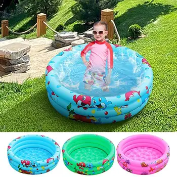 Round inflatable swimming pool baby bathtub Kiddie three-layer water fountain toys outdoor paddling pool quick drainage circular swimming pool