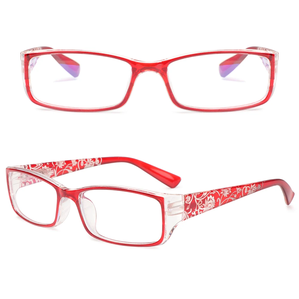 نظارات قراءة بإطار خفيف للغاية قابلة للحمل على شكل زهور للنساء، نظارات مضادة للضوء الأزرق لحماية العين