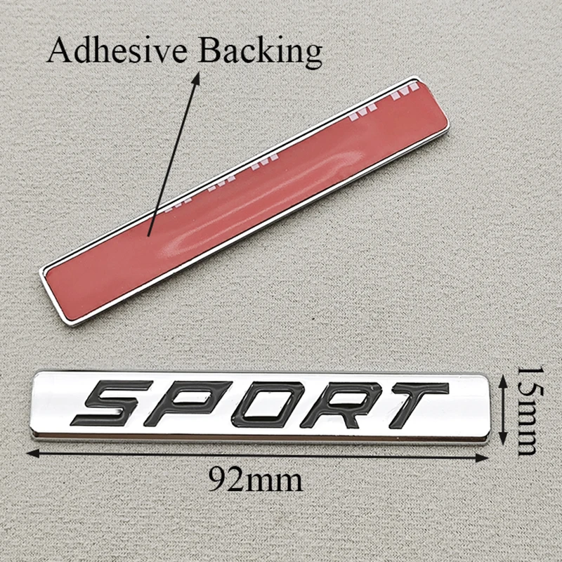 3D Metal Sport Logo Rear Trunk Emblem Badge Car Fender Sticker Decals For Toyota Honda Nissan VW Audi Sport Accessories view 4