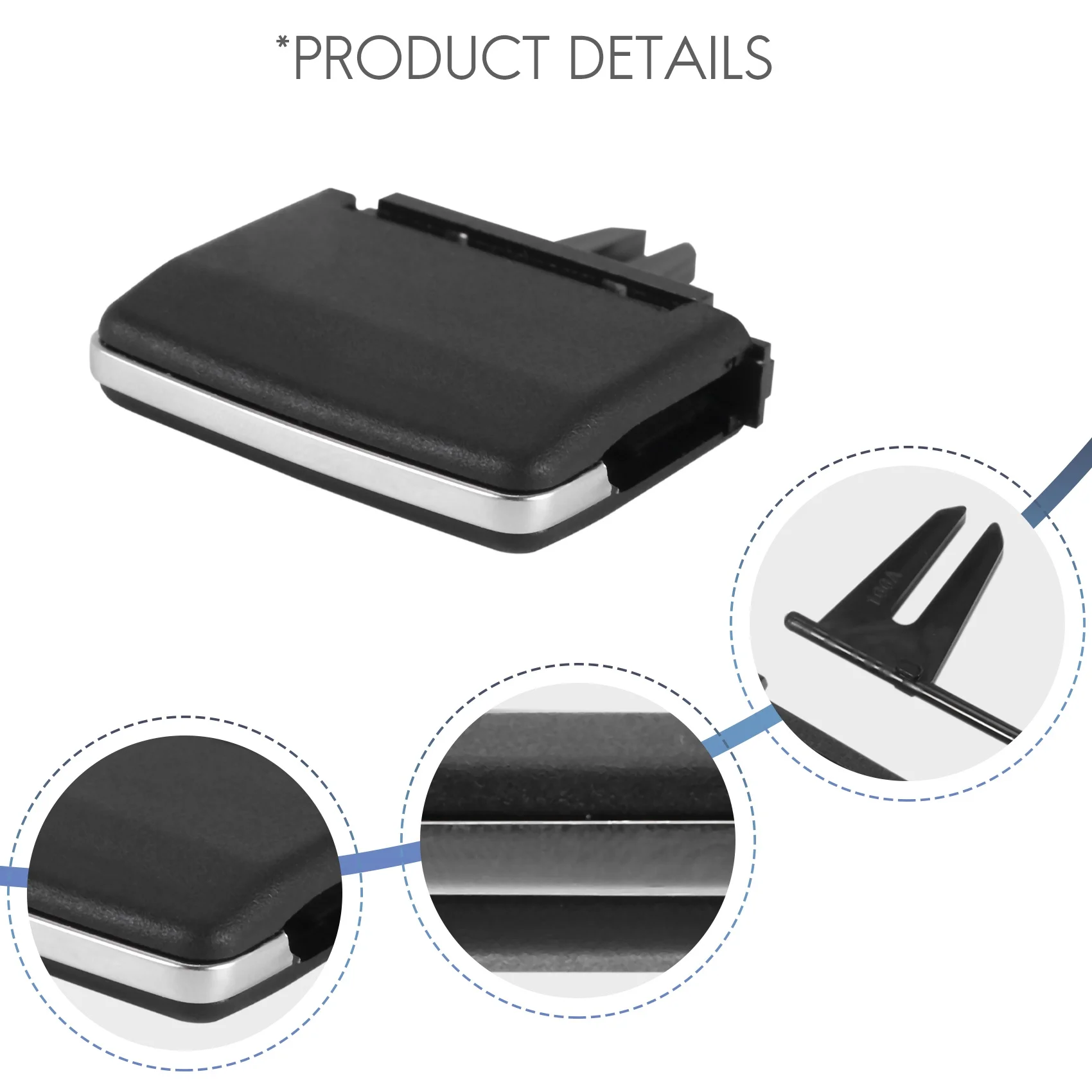 2X per Mercedes Benz Front Center Air Vent Tabs , Row Air Grille Tabs riparazione Clip per W166 X166 Gl Gls Ml Gle Class