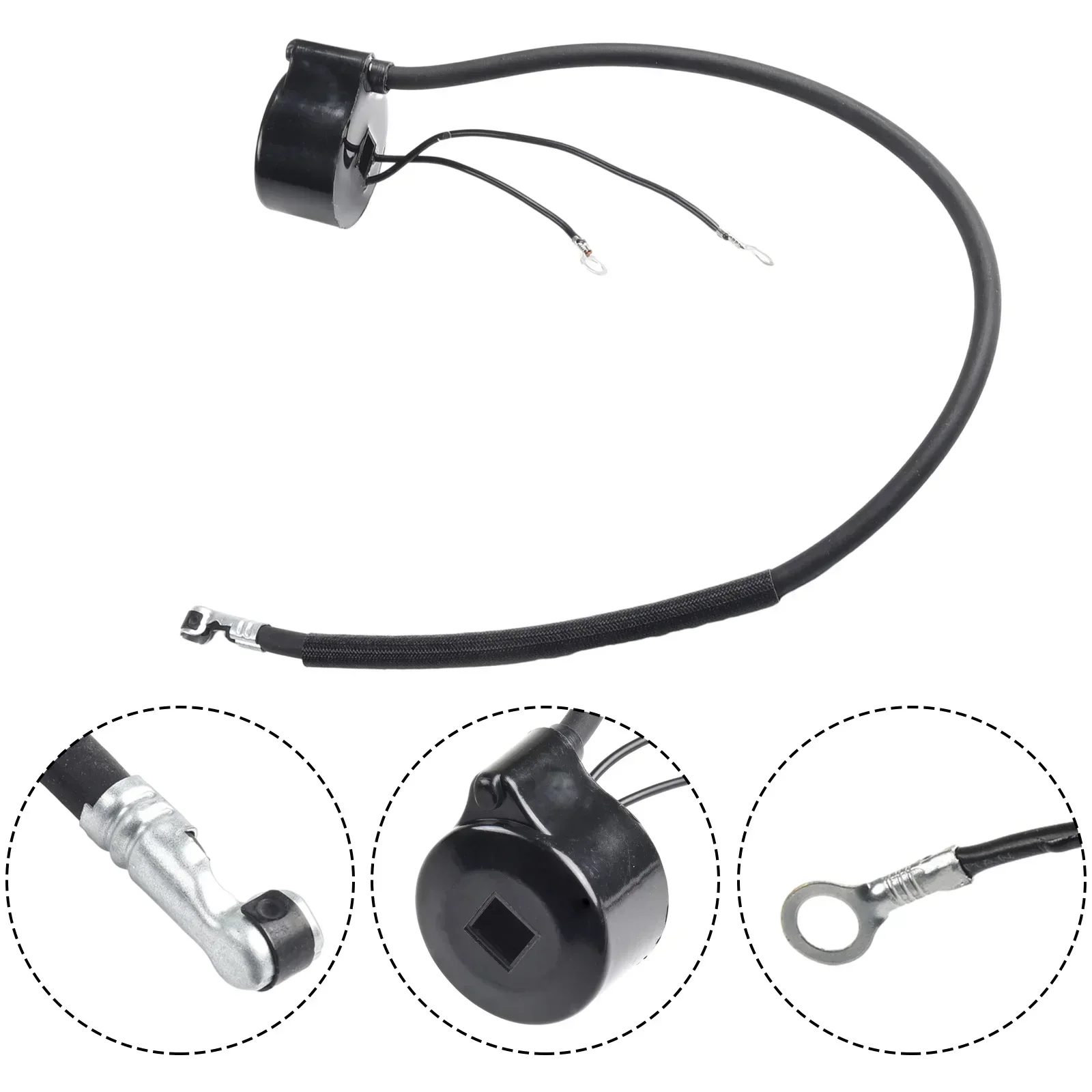 Ignition Coil for Tecumseh Engines Replaceable Part for 14160020 30560a Black Color Ensures Efficient Engine Ignition