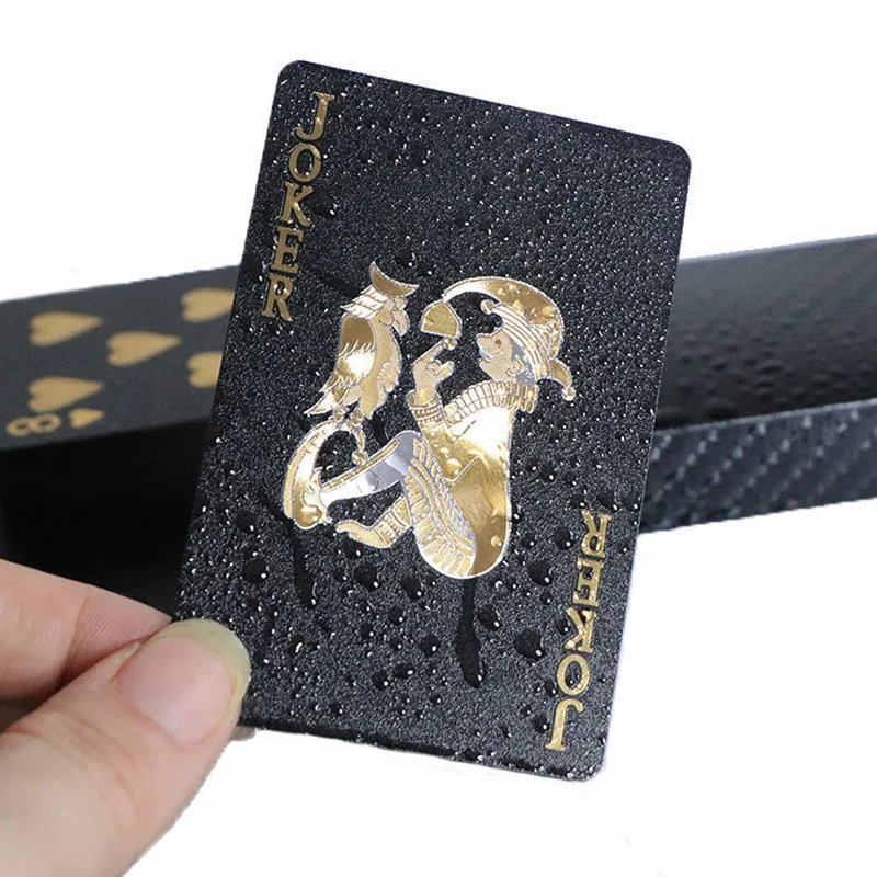 Color Black Gold Playing Card Game Card Group Waterproof Poker Suit Magic Dmagic Package Board Game Gift Collection