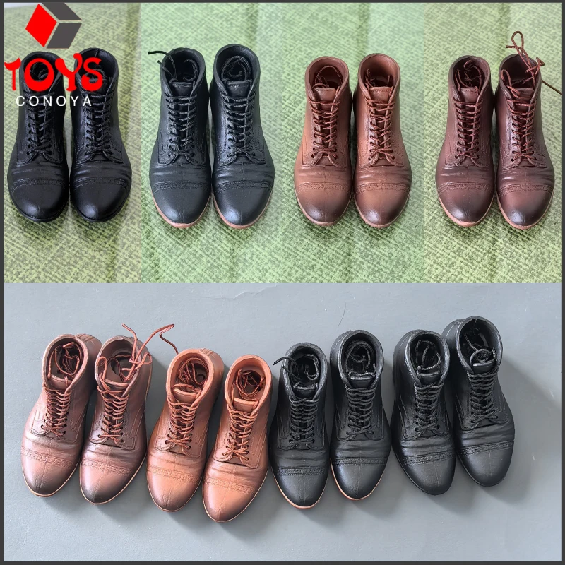 Bottes en caoutchouc à échelle 1/6, chaussures solides, modèle adapté au corps de figurine de soldat masculin de 12 pouces avec pieds détachables, poupées