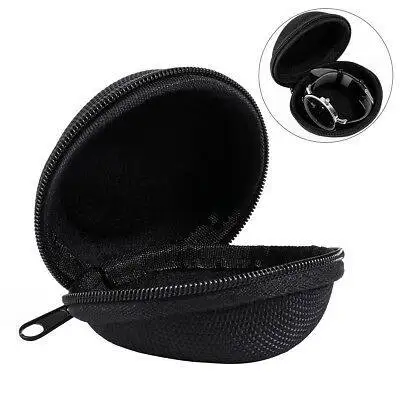 Watch Box for Men Women Portable Zippered Storage Case with Interior Holds Watches Jewelry Dressing Table Travel