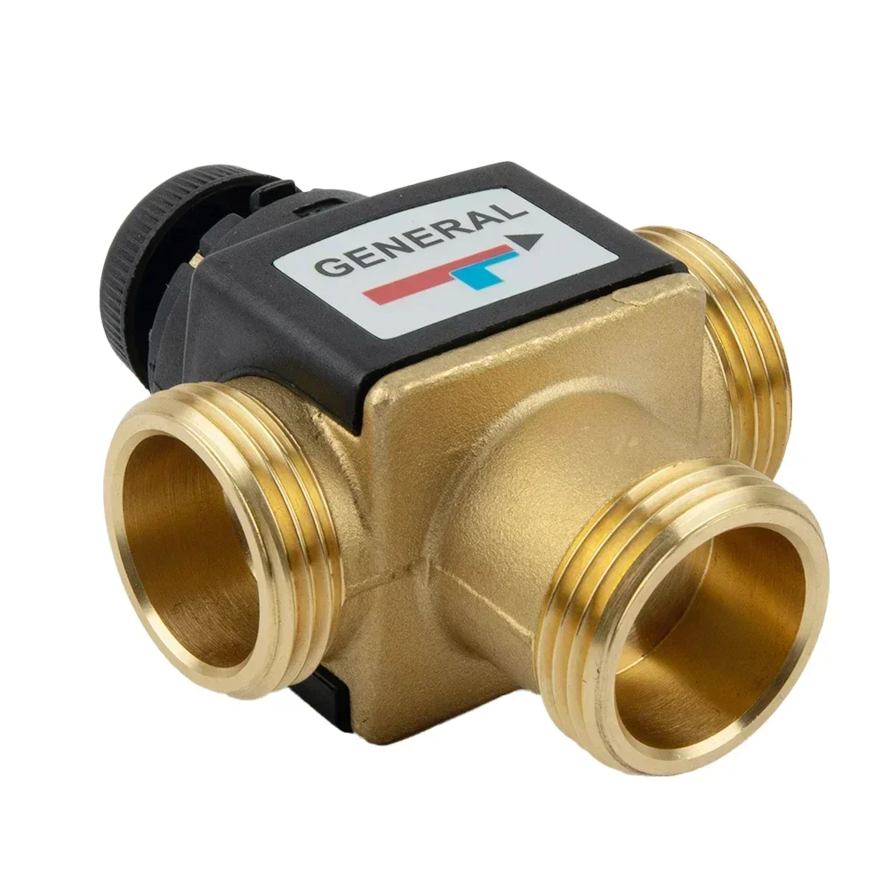 3 Way Thermostatic Mixer Valve DN20/25 Female/Male Thread Brass Thermostatic For 3/4\