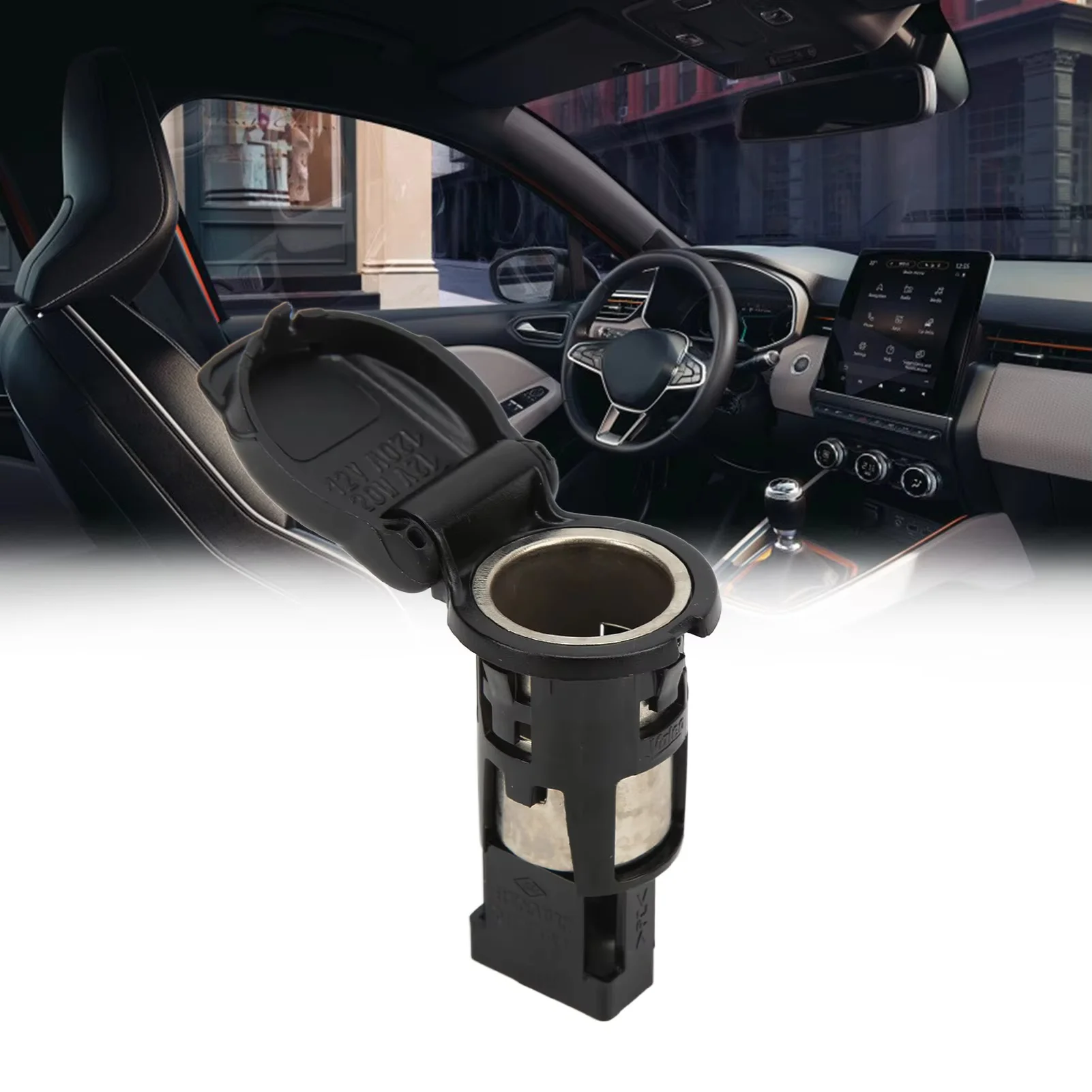 

1Pcs 120W Car Power Socket Auto Cigarette Lighter Replace For Renault Megane Dacia Koleo Car Electronics Accessories 253312923R