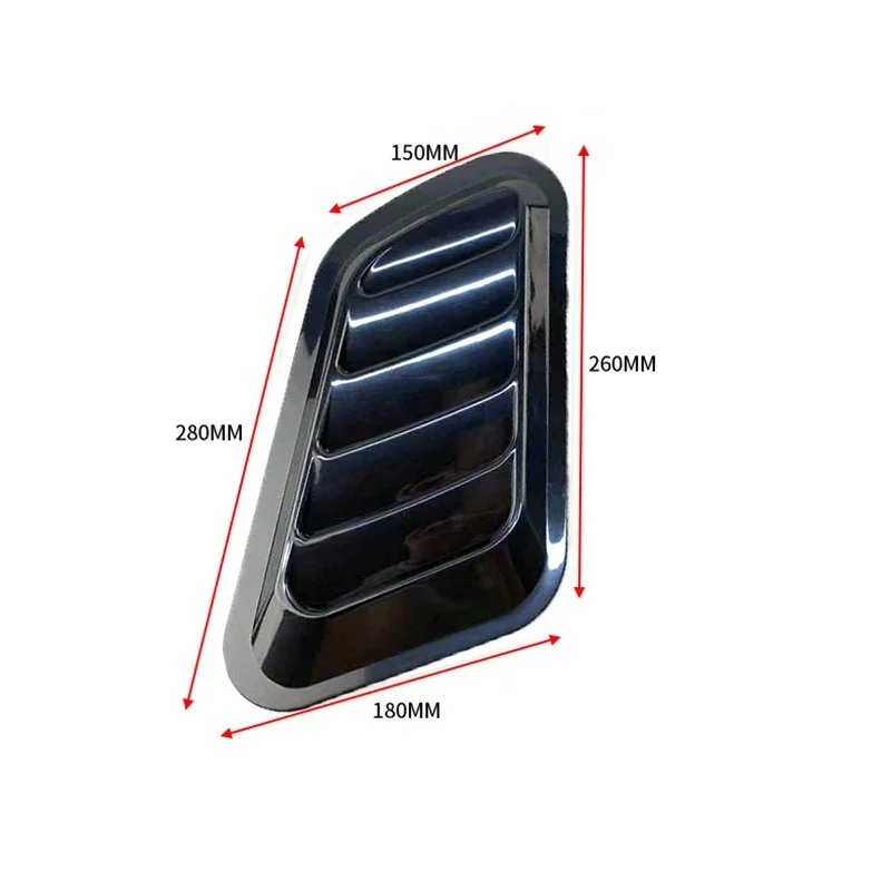 2 Stuks Universele Koolstofvezel Auto Kap Decoratie Persoonlijkheid Haaienkieuwen Simulatie Luchtuitlaat Ontwerp Duurzaam Geplakt Bladbord