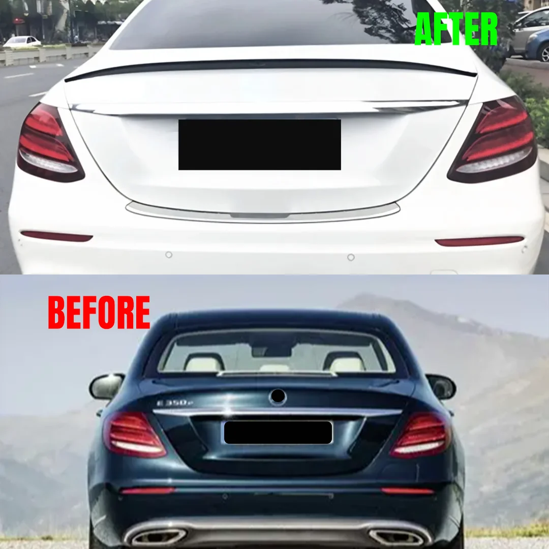 Aileron arrière effet carbone brillant pour Mercedes Classe E W213 C238 2016-2023 E200 E260 E300 - Style extérieur