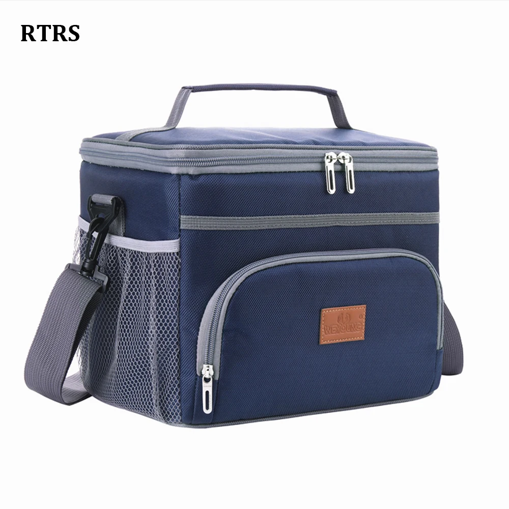 15LOutdoor Camping Portable Thermal Bag Large Capacity Cooler Shoulder Bag Nauture Hike Lunch Ice Picnic Box Waterproof Tote Bag