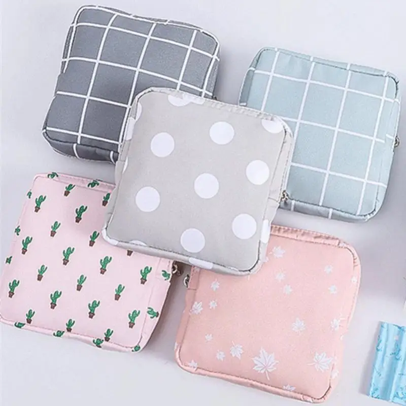 Portable Travel Outdoor Coin Purse Sanitary Napkin Storage Bags Sanitary Pad Pouch For Women Girls Tampon Holder Organizer Cute