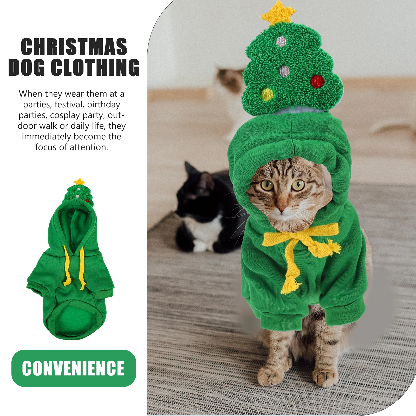 

Adorable Clothes Christmas Pet Costume Puppy Winter Clothing Dog Cosplay Outfit Party Favors For Small Medium Large Dogs Cat