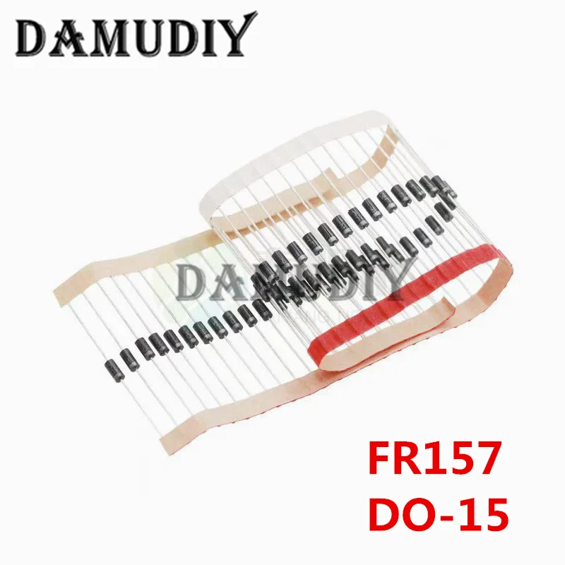 100pcs FR157 1.5A 1000V DO-15 Fast Recovery Rectifier Diode