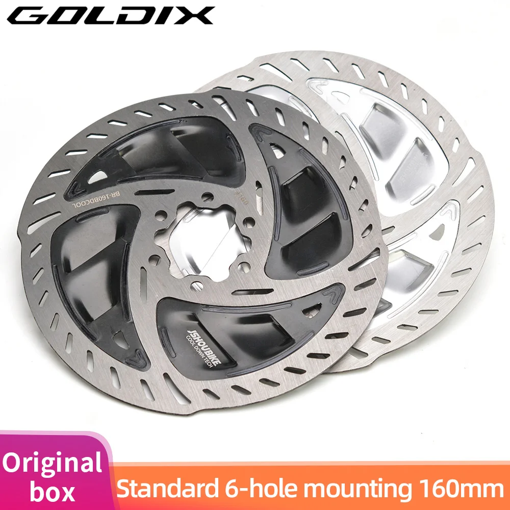 GOLDIX 6-Bolt Bicycle Brake Disc Rotor 140mm 160mm for Mountain Bike Gravel and Road Bike Fast Cooling Ultralight RT900 1/2Psc