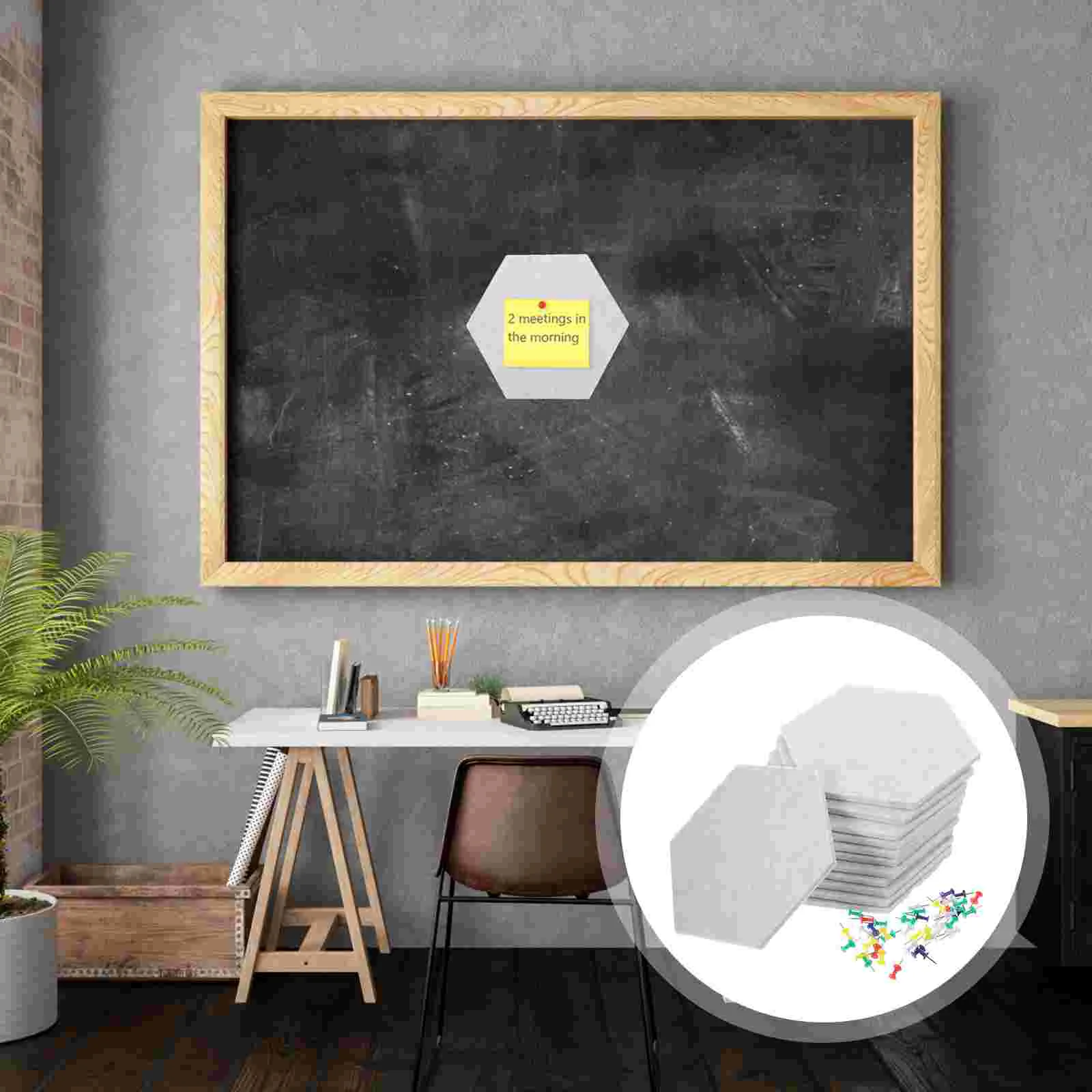 Color Office Decor Creative Notice Board 10cm Bulletin Mat Decorative Felt Tiles Display Message