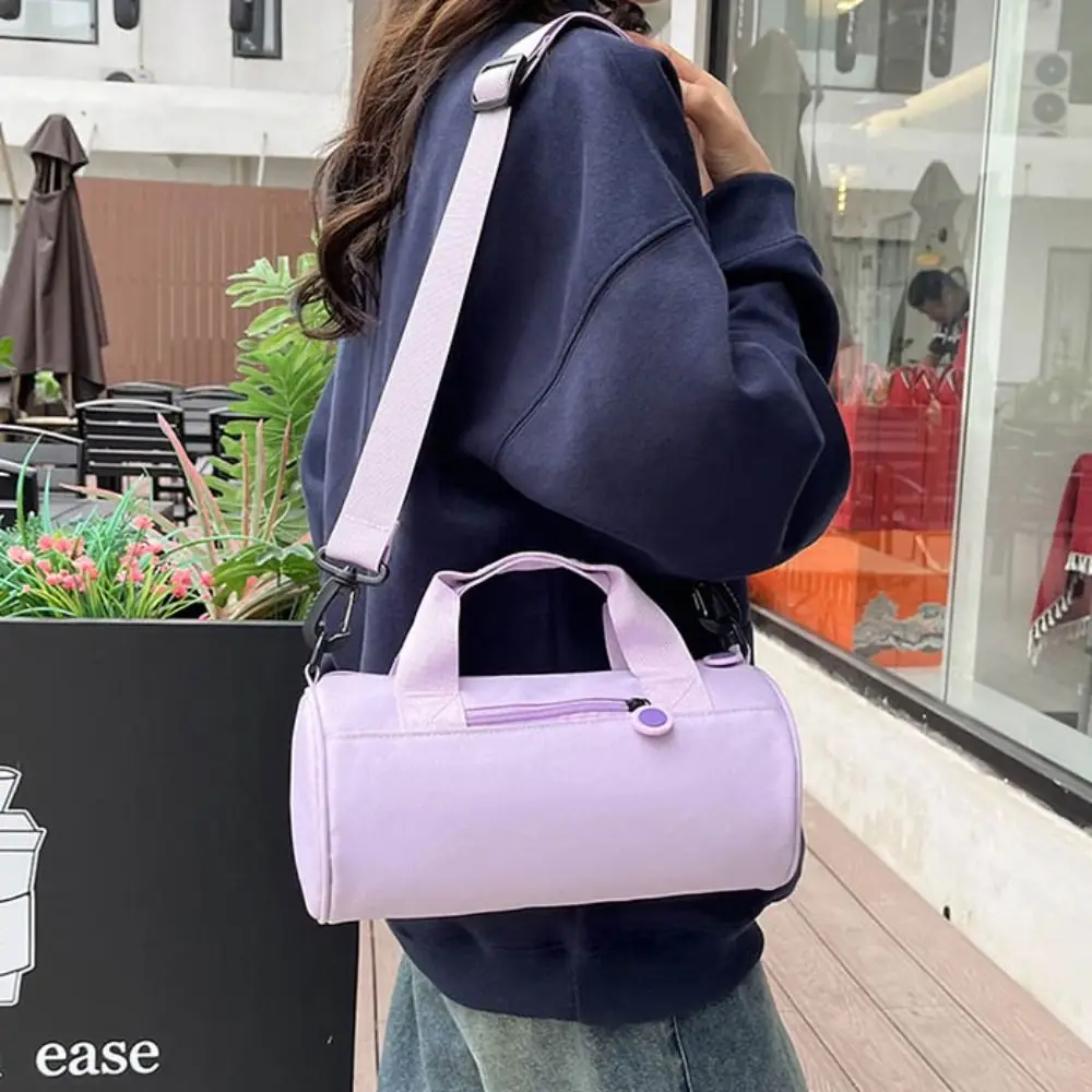 bolsa-de-ginastica-com-cilindro-de-um-ombro-cor-solida-grande-capacidade-feminina-crossbody-a-prova-d'agua-nylon-fitness-yoga-armazenamento-esportes
