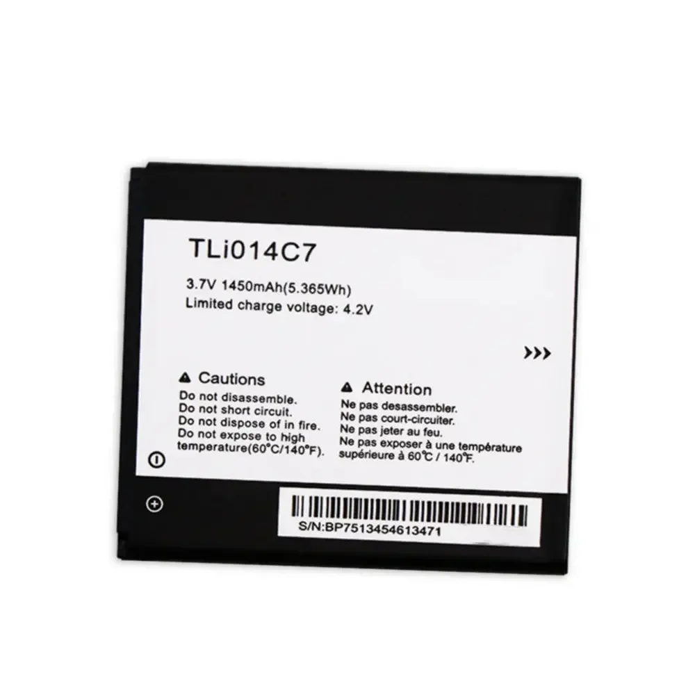 TLi014C7 1450mah 5.365wh 3.7v for Alcatel onetouch Pixi First 4024D 4.0