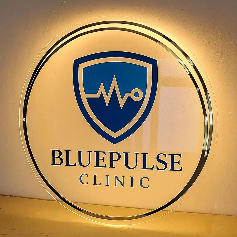 Custom Signboard LED Acrylic Neon Backlit Business Sign Neon Light Name Personalise Custom Logo Deco Office Door Sign Wall Signs