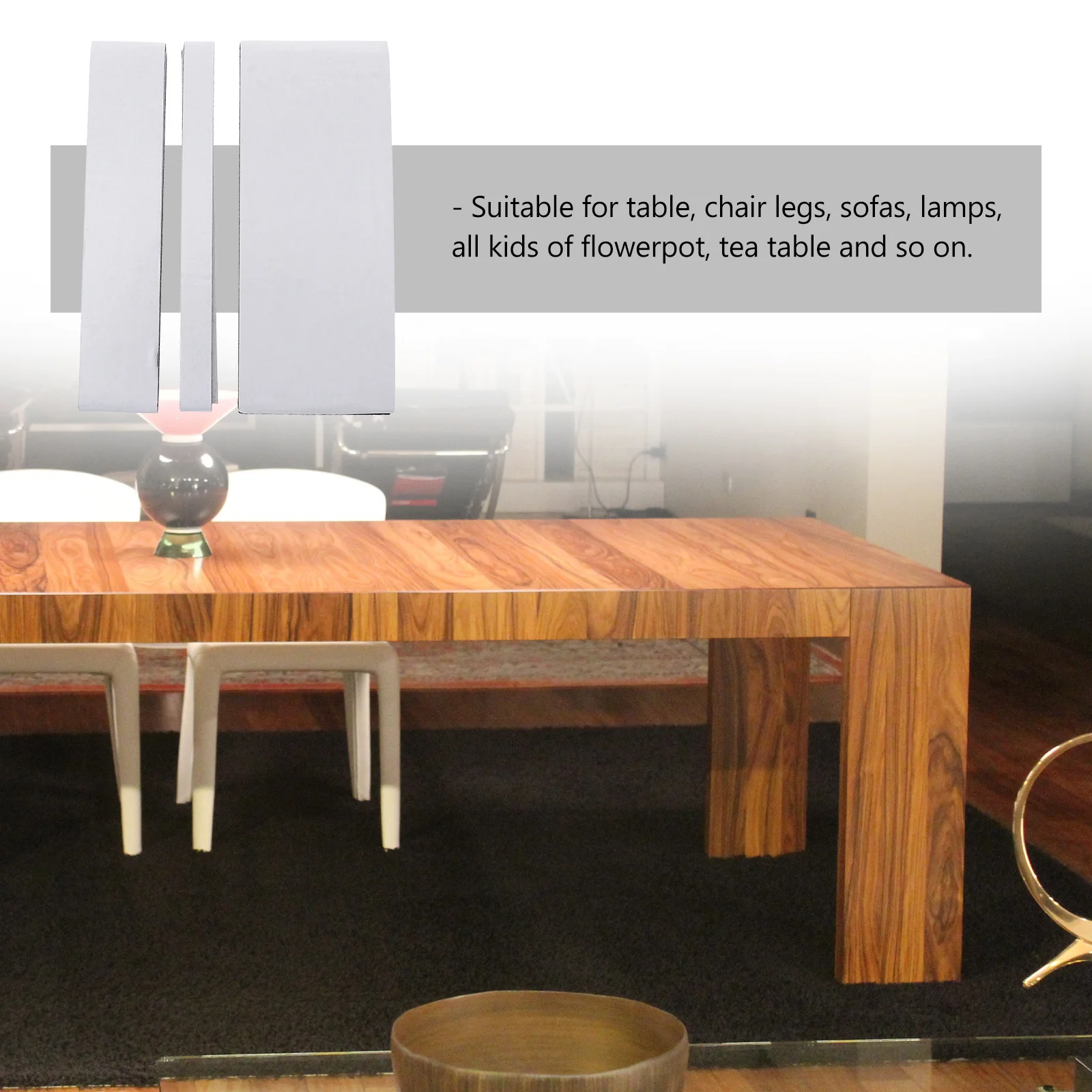 

3 Rolls Chair Felt Sticker Furniture Protect Mat for Hardwood Linoleum Ceramic Tile Laminate Floors Silent Gliding