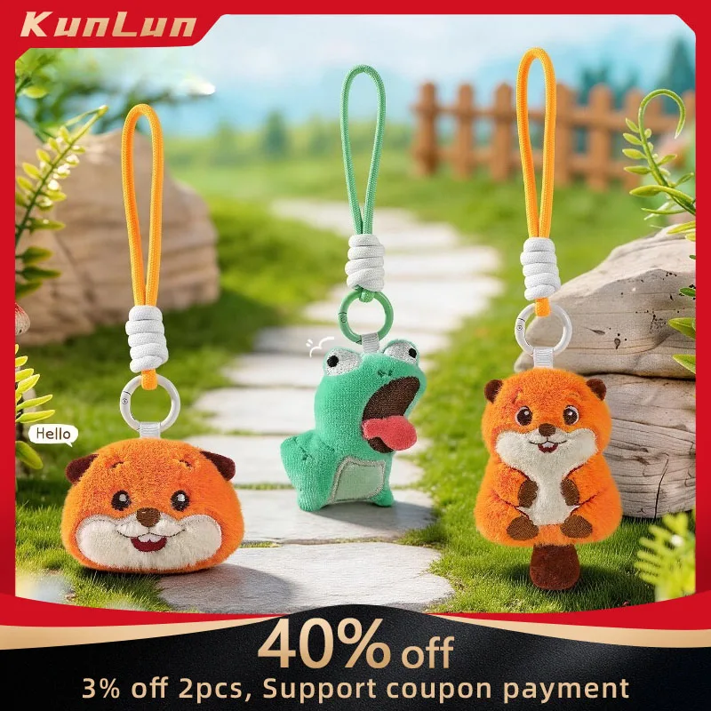 

Плюшевый брелок-подвеска Disney Hopper в стиле аниме: милые бобер и ящерица, мягкая игрушка-кукла, креативный подарок на день рождения