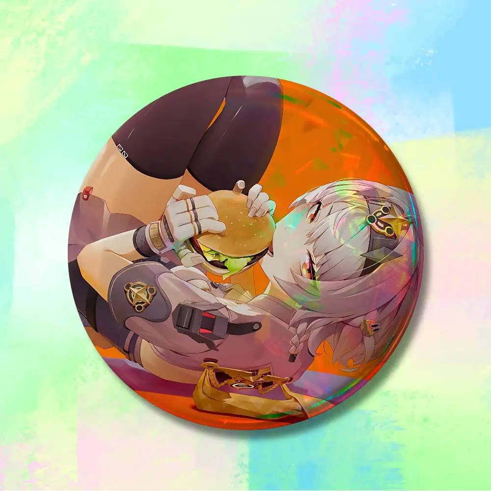 A-Anby D-Demara ZZZ 58mm 44mm HD Print Brooch Badges Pretty Derby Round Display Brooches Lapel Pins - view 4