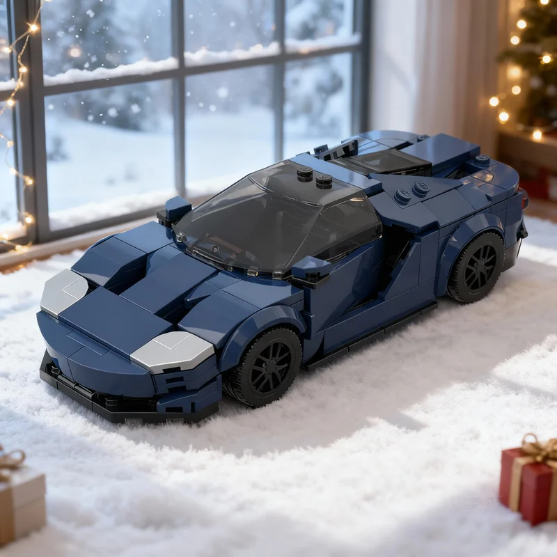 263 elementy MOC Forded GT Modifikacja City Champions Model Klocki Konstrukcyjne Architektura Zabawki Prezenty Świąteczne Edukacyjne Klocki