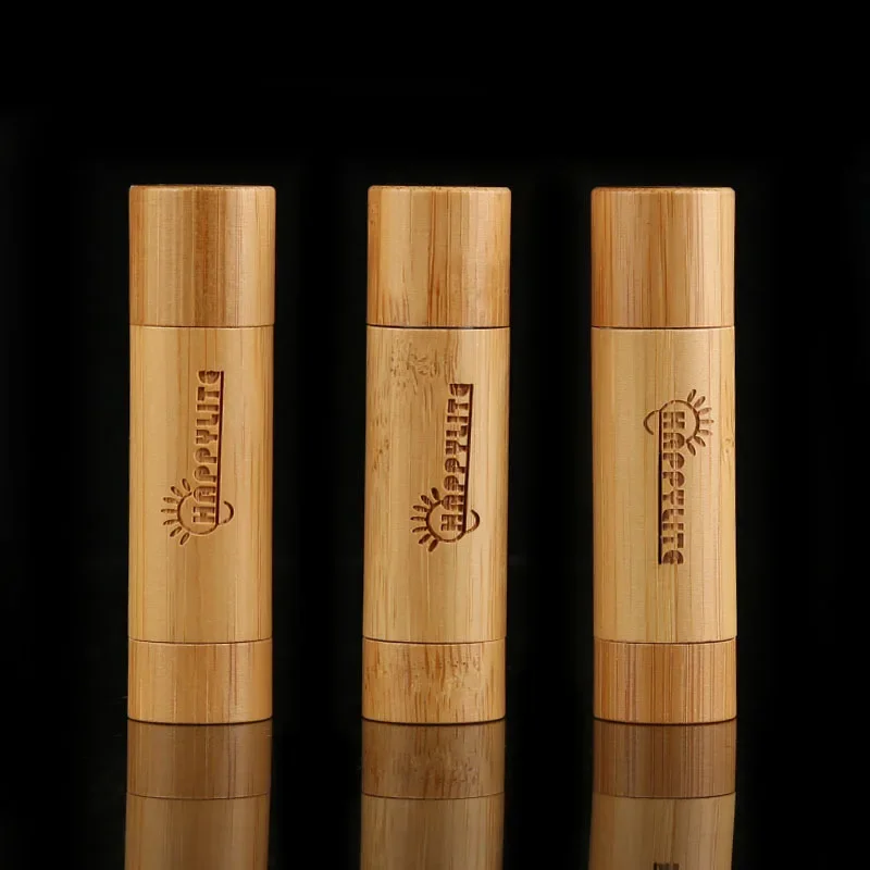 

quality reacycle lip balm empty container tubes for bamboo packaging container empty Lip Gloss Empty mini cute Refillable Tubes