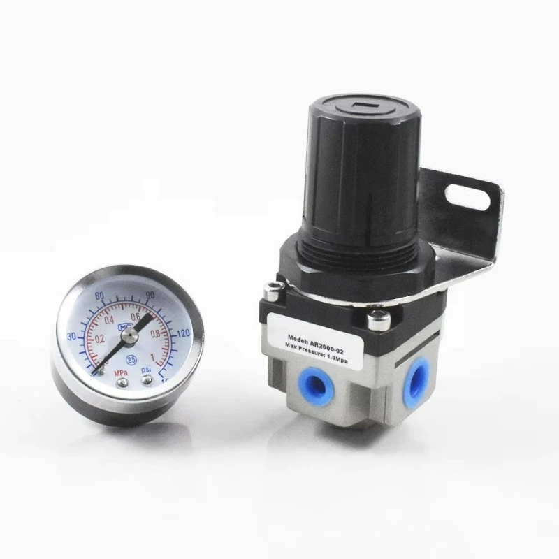

AR2000-02 1/4 Pneumatic Automatic Pneumatic Air Line Pressure Air Compressor Regulator 1/4 with Gauge