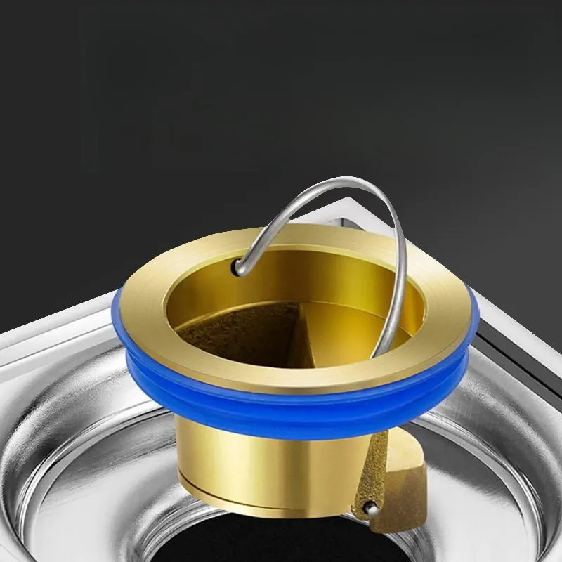 Large Size Odor and Insect Proof Floor Drain Core Sewer Rapid Drainage Bathroom Floor Drain Core Quick in Brass Floor Drain Core
