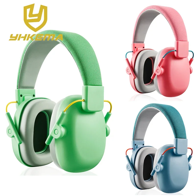 YHKEMA Noise Cancelling Headphones for Kids, SNR 27dB Safety Noise Reduction Ear Muffs for Autism Sensory &Concentration Aid