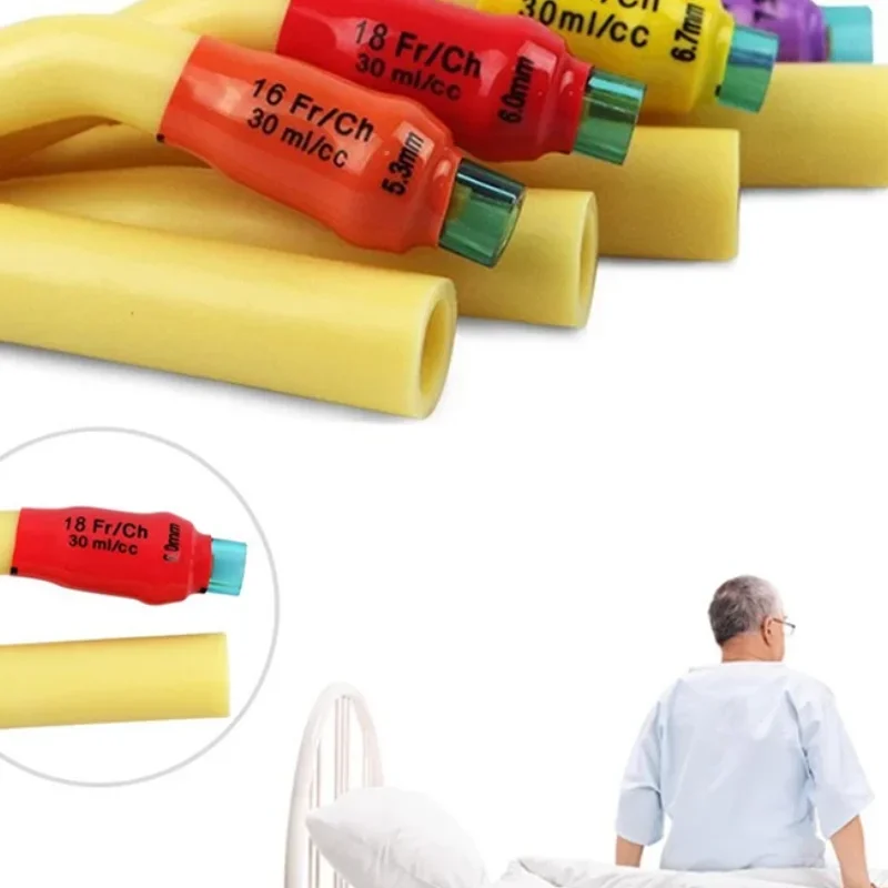 1 шт. двойной воздушный шар, 2/3-камерный латексный катетер, стерилизованный уретральный катетер с силиконовым покрытием, мужской/женский/детский мочевой катетер