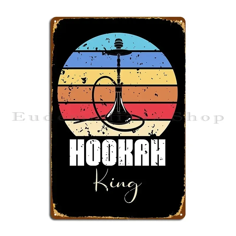 Vintage Retro Shisha Smoker Hookah King Metal Sign Party Plaques Garage Cinema Iron Tin Sign Poster