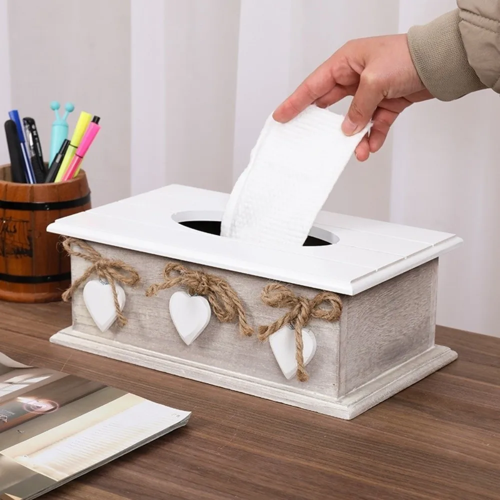 

Modern Thickened Wooden Tissue Box Moisture-proof Square Napkin Storage Container Decorative Exquisite Tissue Holder Office