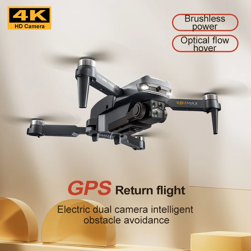 K811MAX Quadrocopter-Drohne: Bürstenlos, GPS, automatische Rückgabe, Hindernisvermeidung |   Perfektes Geschenk für Technik-Enthusiasten